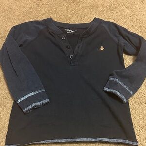 GAP Dark Blue Long Sleeve Henley Shirt